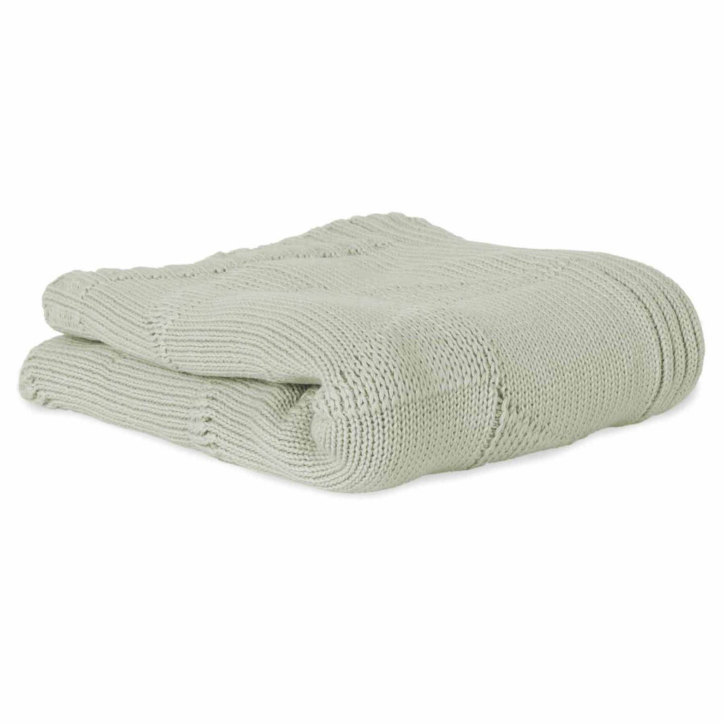 Bonjour Bébé - Baby Knitted Blanket Organic Cotton Ivy Mint 90 x 70 cm
