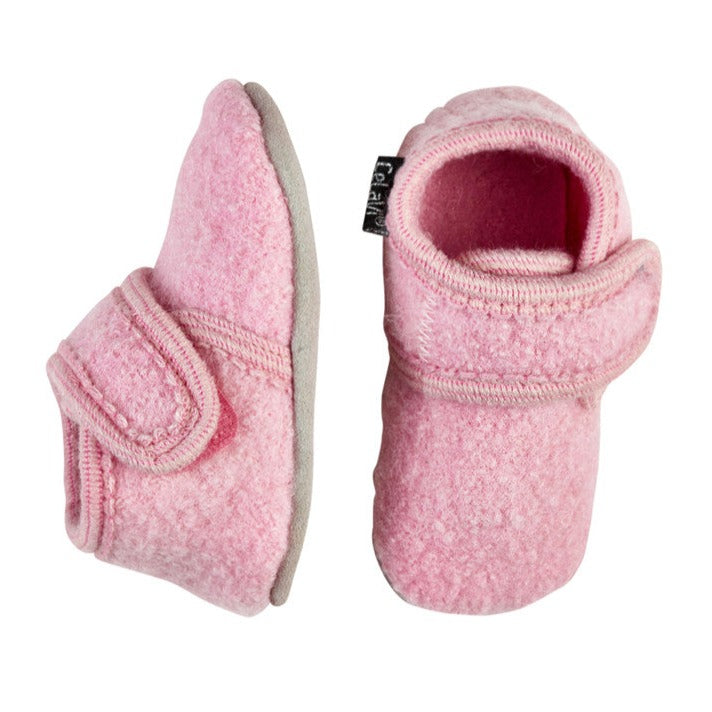 CELAVI - papuci de lana / cinteze 100% lana roz