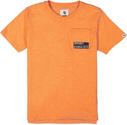 Garcia t-shirt orange with print on the back O23401