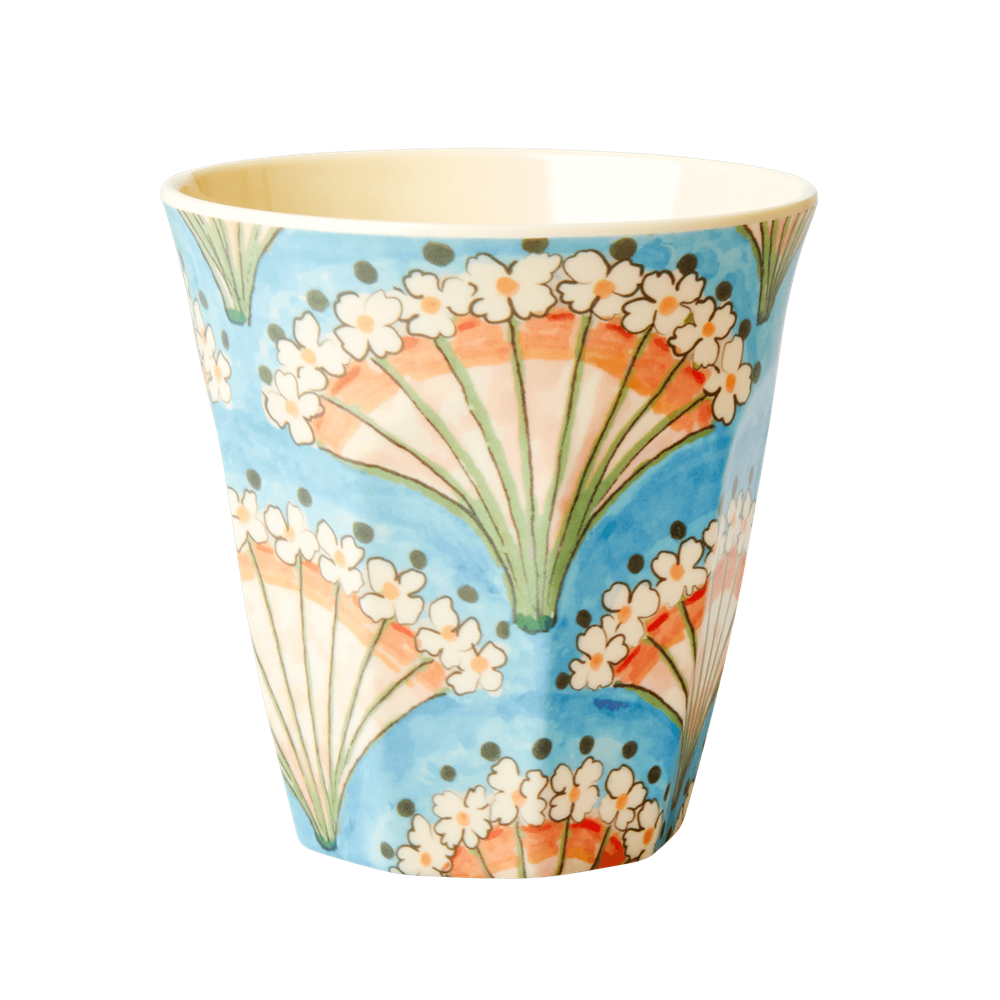 RICE - Becher Melamin Medium Flower Fan