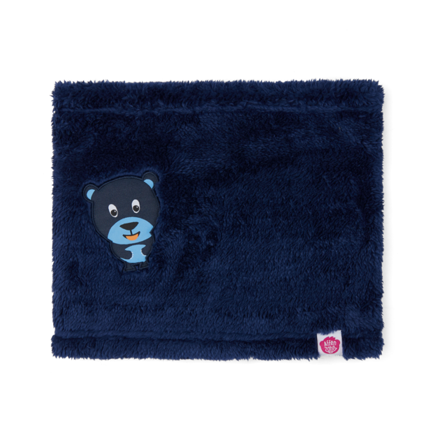 AFFENZAHN - Bear scarf recycled fleece navy