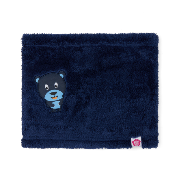AFFENZAHN - Eșarfă de urs fleece reciclat bleumarin