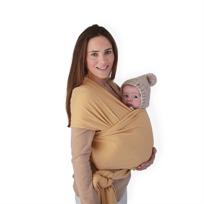 MUSHIE - baby sling organic cotton mustard melange