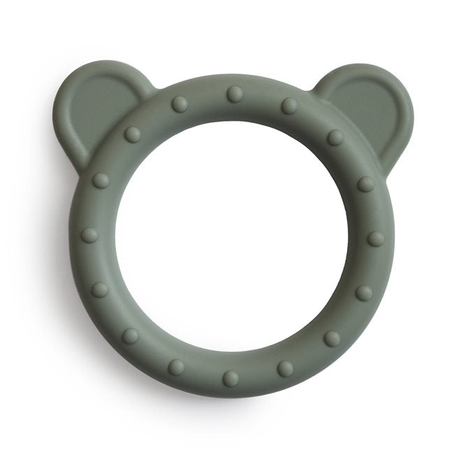 mushie teething ring bear