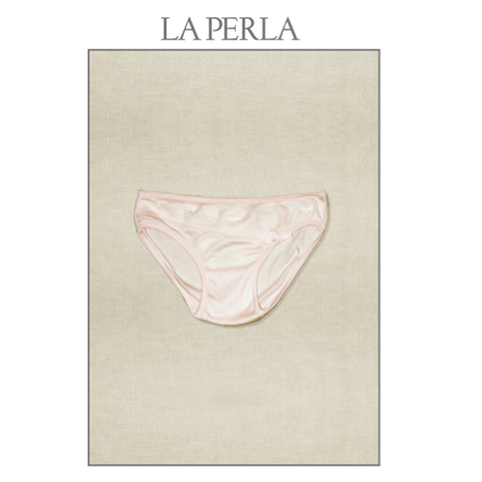 LA PERLA - Chiloți Stella alb și roz 51237