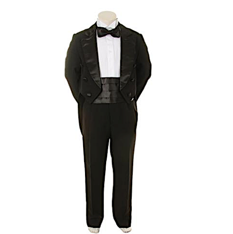 5-piece tuxedo/tailcoat DSC with cummerbund and bow tie