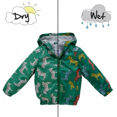 HOLLY & BEAU - color-changing rain jacket DSC Zebra