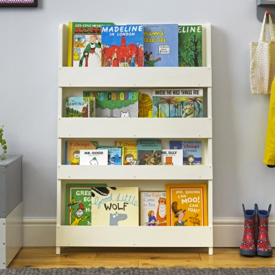 Tidy Books - Children's bookcase without letters cream white