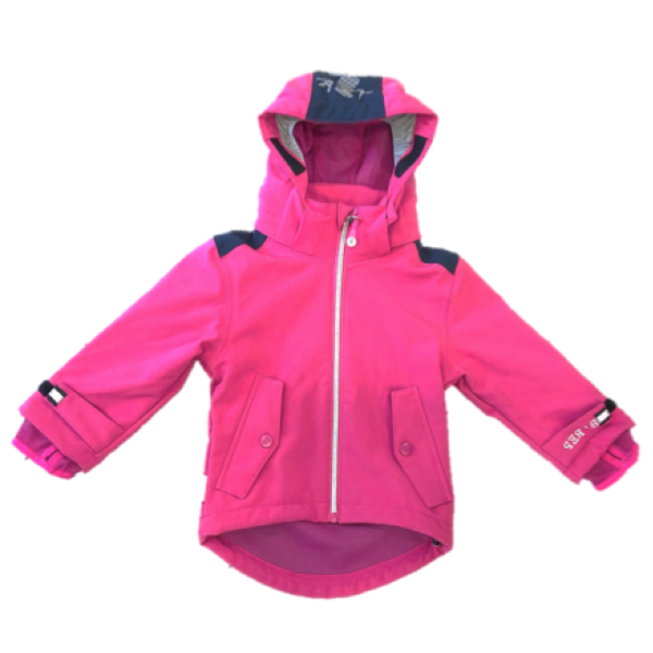 XS Exes - дитяча куртка soft shell зі світловідбивачами кольору фуксії