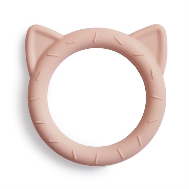 MUSHIE - Anneau de dentition bébé en silicone Chat Blush