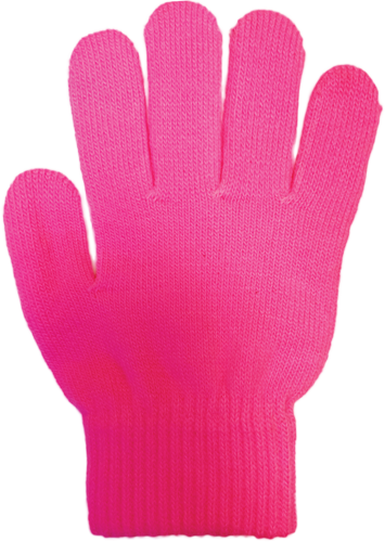CHLOE NOEL - Knitted gloves without rhinestones fuchsia
