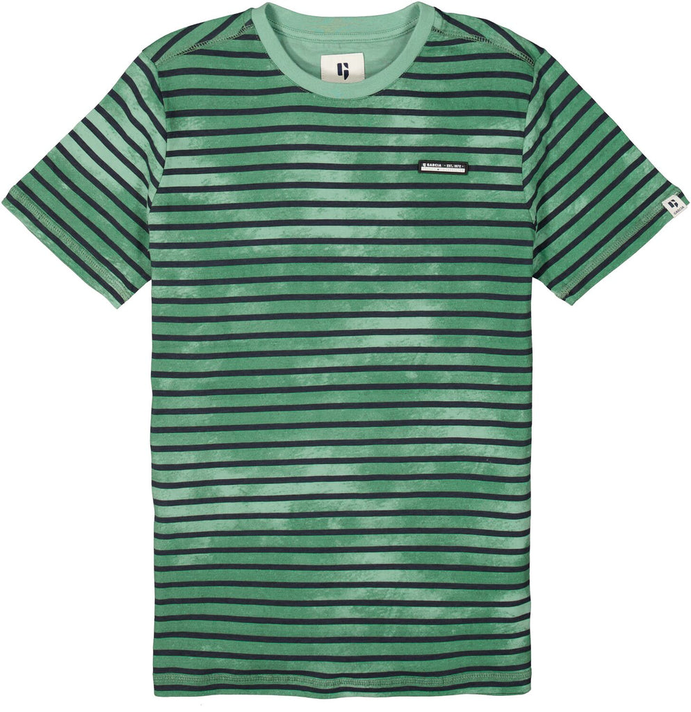 Garcia T-shirt rayé vert N23608