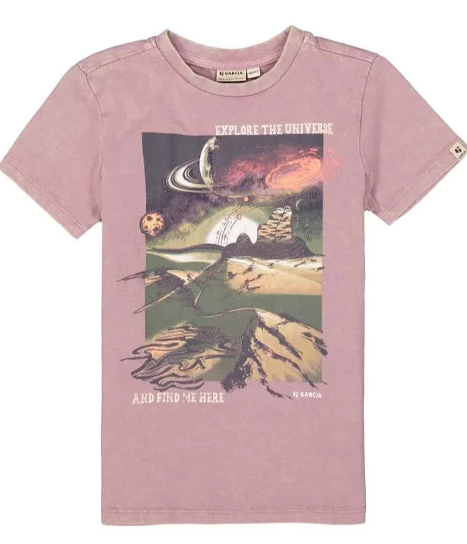Garcia T-Shirt Boy explore the universe lila c35403