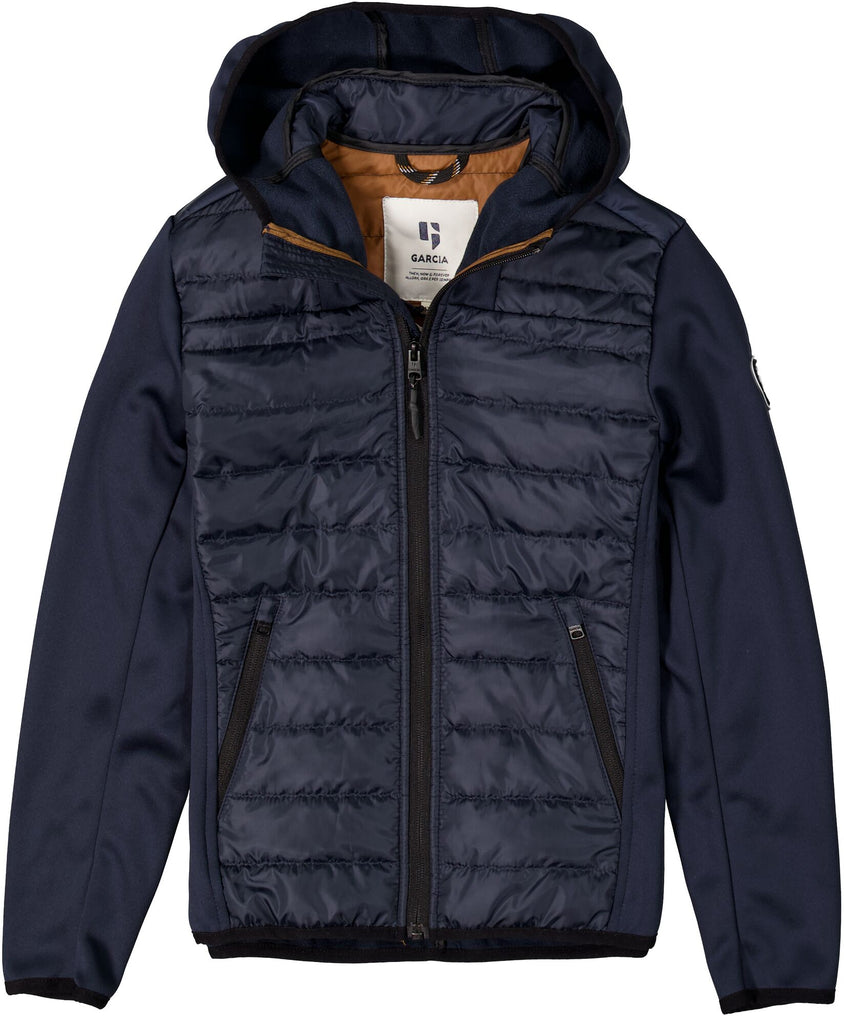 Garcia Quilted Jacket Blue with Zip GJ230201