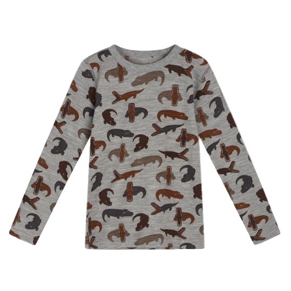 Hust & Claire T-Shirt Boy Krokodil 21463 Merinowolle