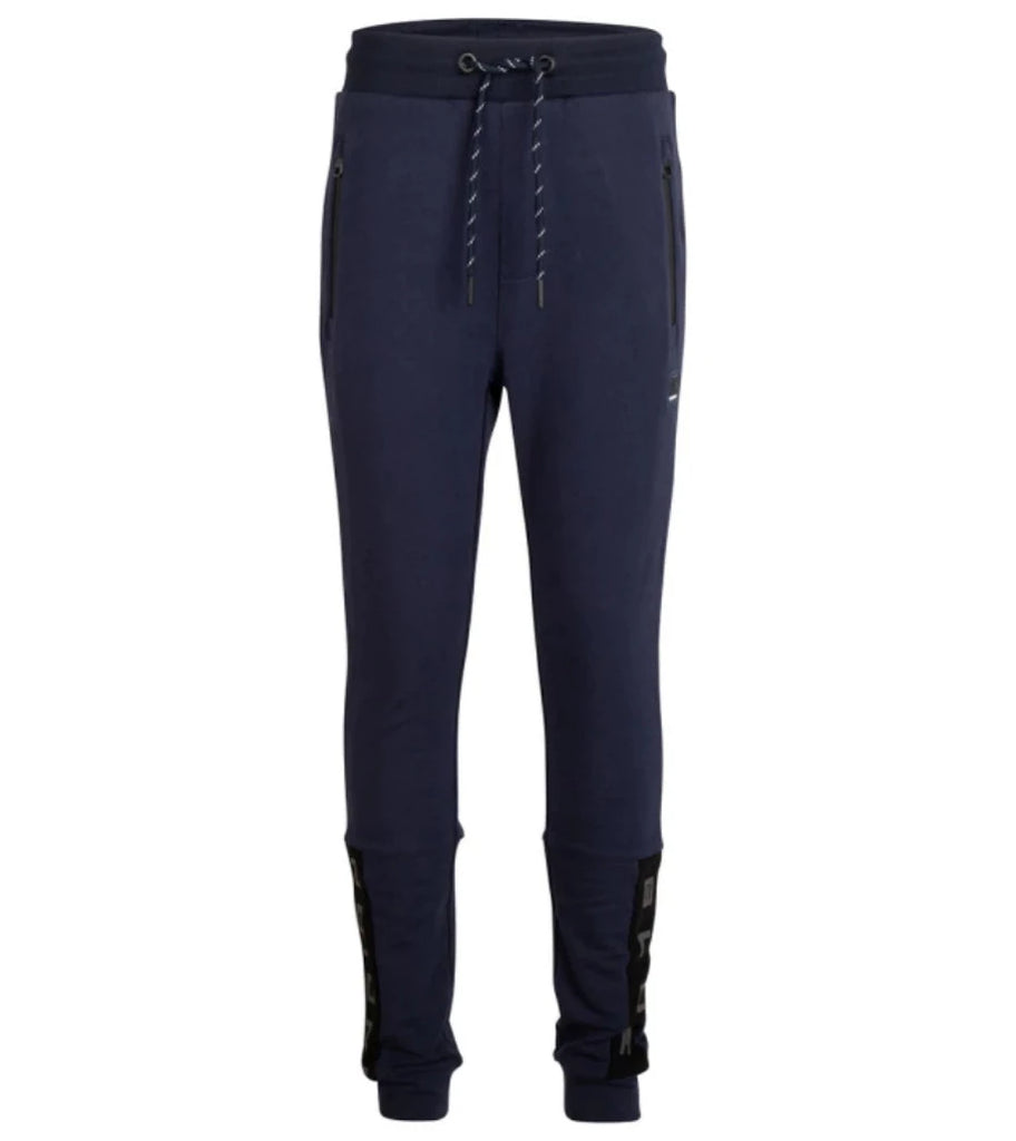 Pantaloni da jogging per ragazze jeans blu indiani basic zip 2909 blu navy