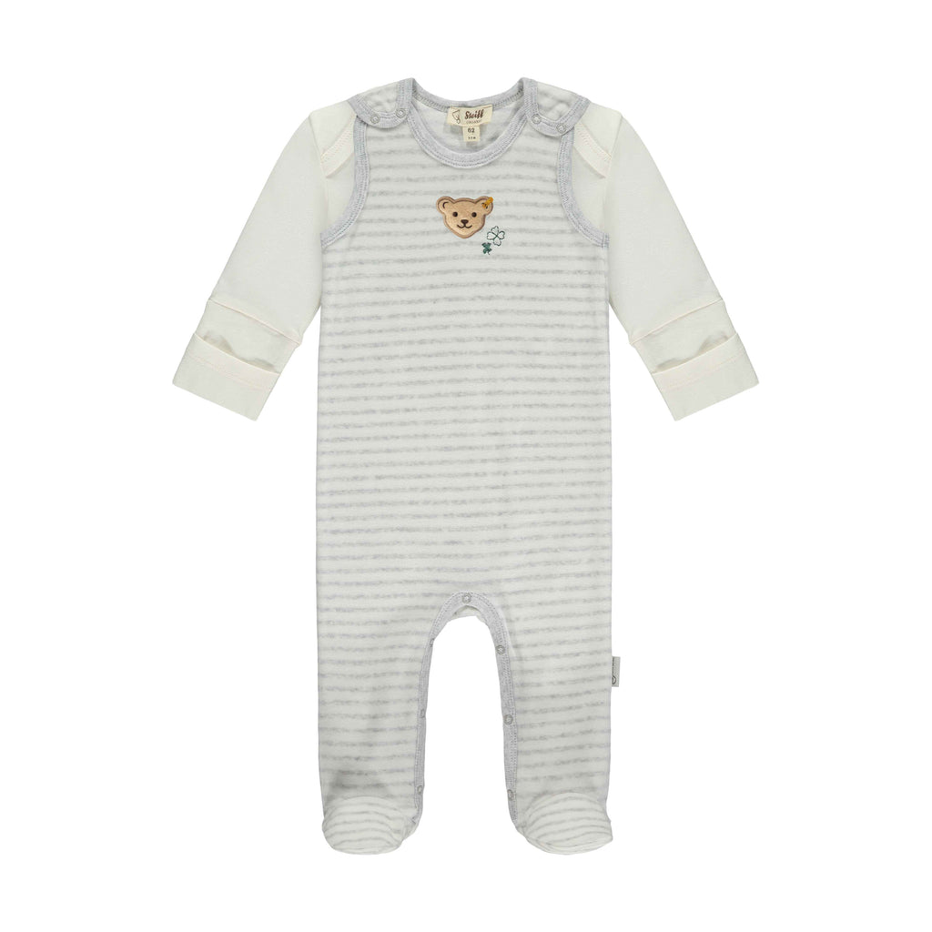 STEIFF - Onesie set sa košuljom Grey GOTS