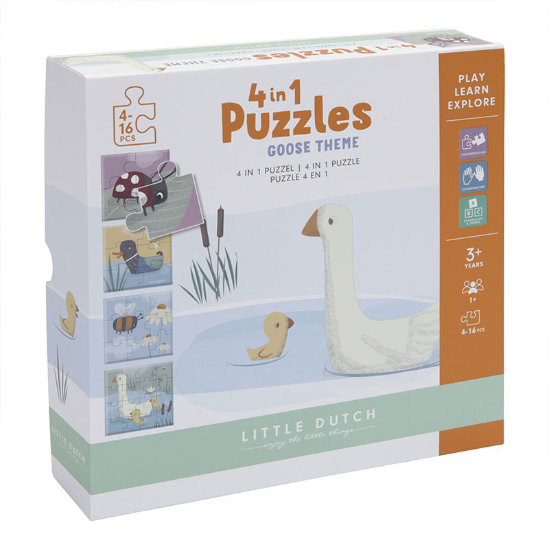 LITTLE DUTCH - Puzzle 4 in 1 goose LD4754 DSC