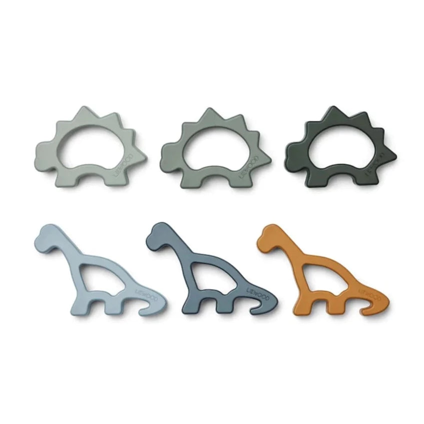 LIEWOOD - Cookie Cutters Svend Set di 6 Dino Faune Green Mix