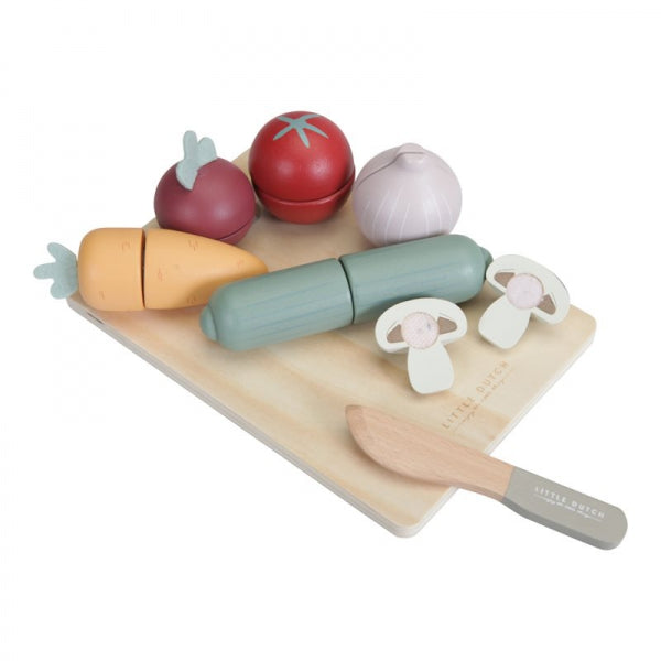 LITTLE DUTCH - Wooden vegetables for cutting 8 pieces LD4484