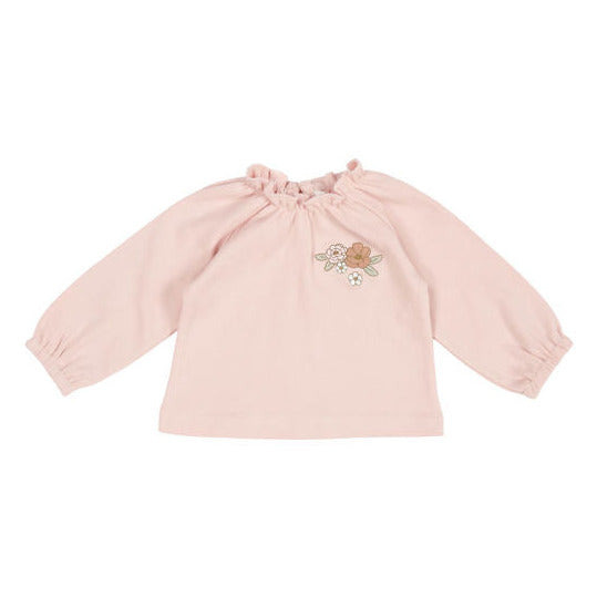 Little Dutch Long-sleeved soft pink t-shirt