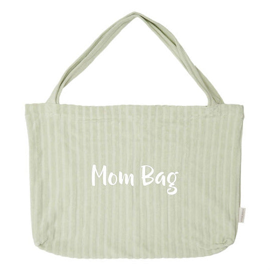 Little Dutch mom bag jacquard terry dark green