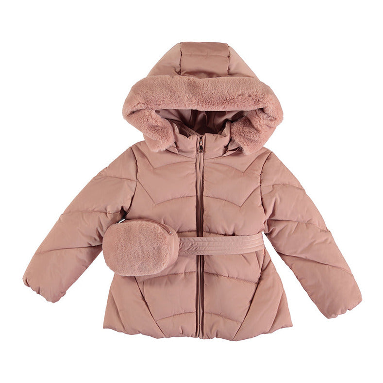 Mayoral bel çantalı kışlık kız ceketi 4492