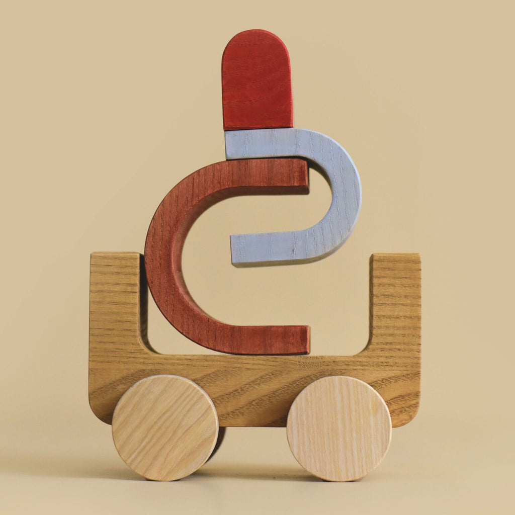 MINMIN COPENHAGEN - Rainbow Car in legno 4 parti