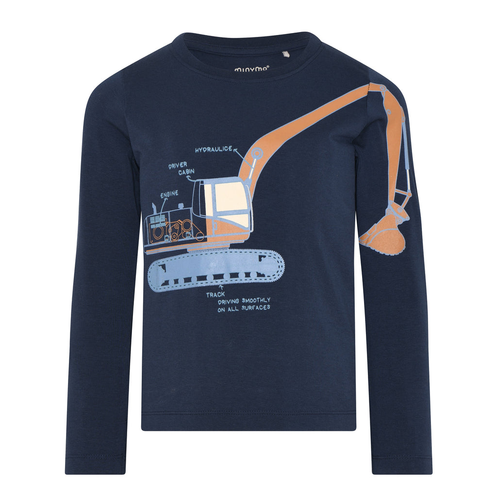 Minymo Boy Long Sleeve T-Shirt Excavator 131905