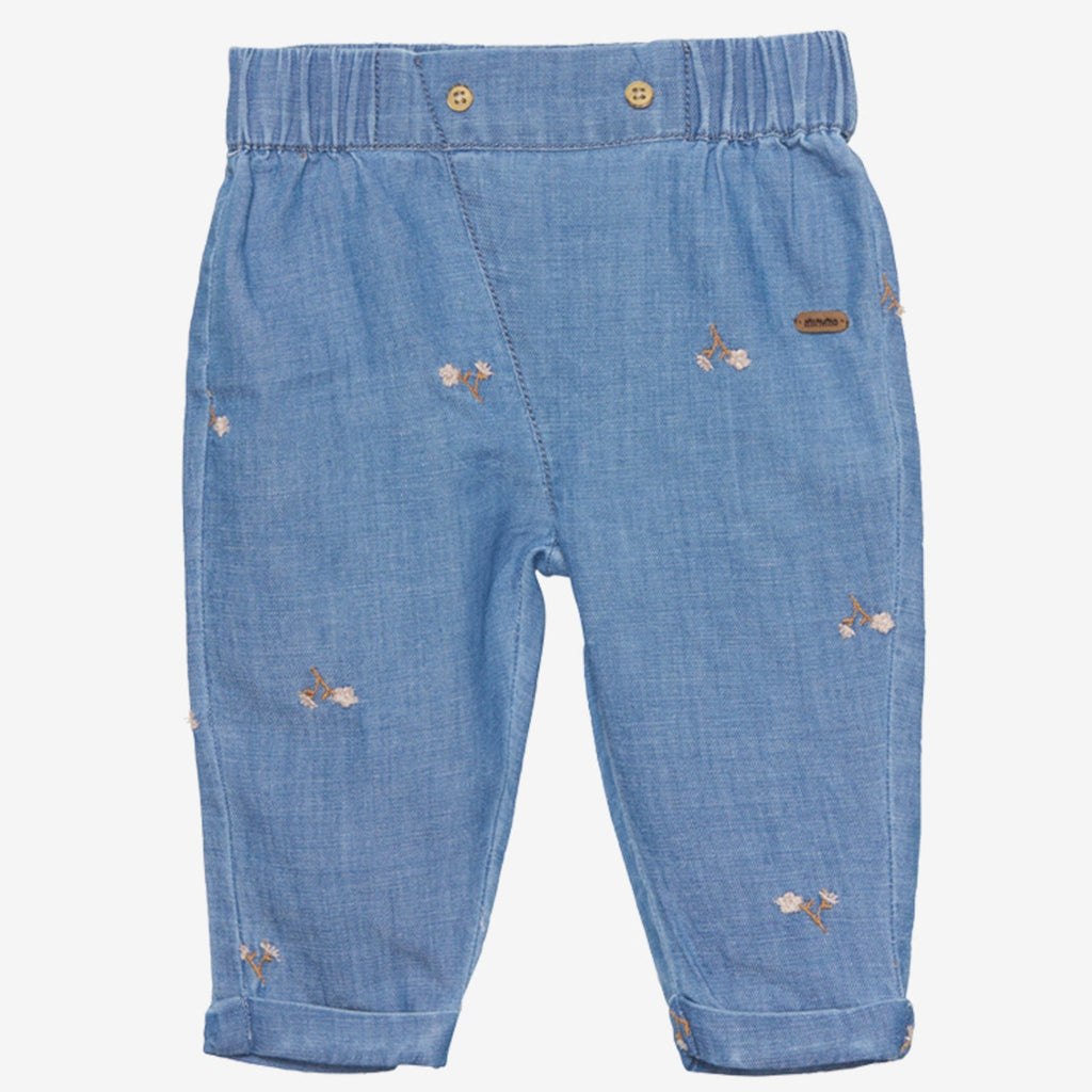 Minymo Kız Bebek Pantolon Chambray 112154