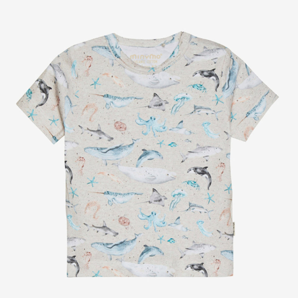 Minymo T-Shirt Bambino Animali Marini 113176