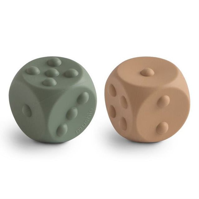 Mushie Silicone Cube 100219 Thyme Natural