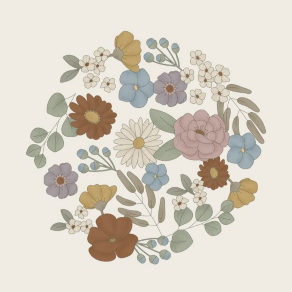 LITTLE DUTCH - Poster A3 Vintage Little Flowers โ LanaLu Boys and Girls