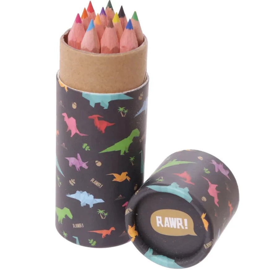 mini creioane colorate dino
