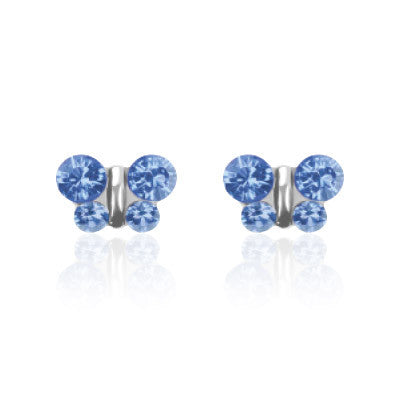 STUDEX - Boucles d'oreilles papillon saphir September