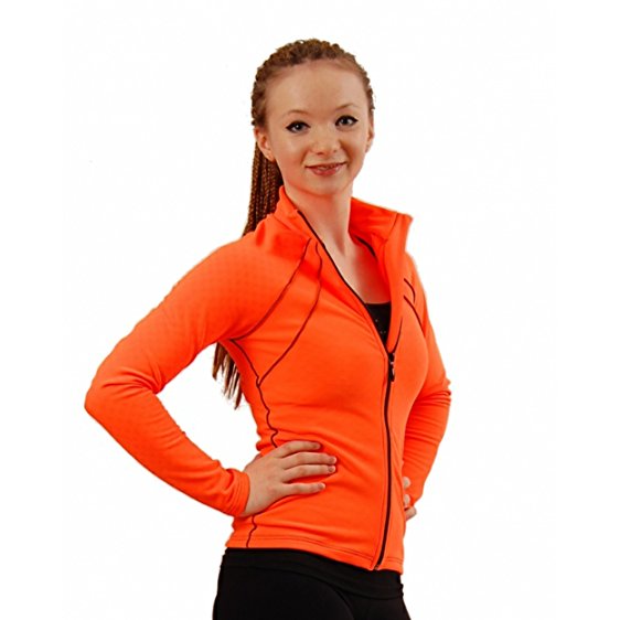 Куртка для фігурного катання SAGESTER неонова помаранчева