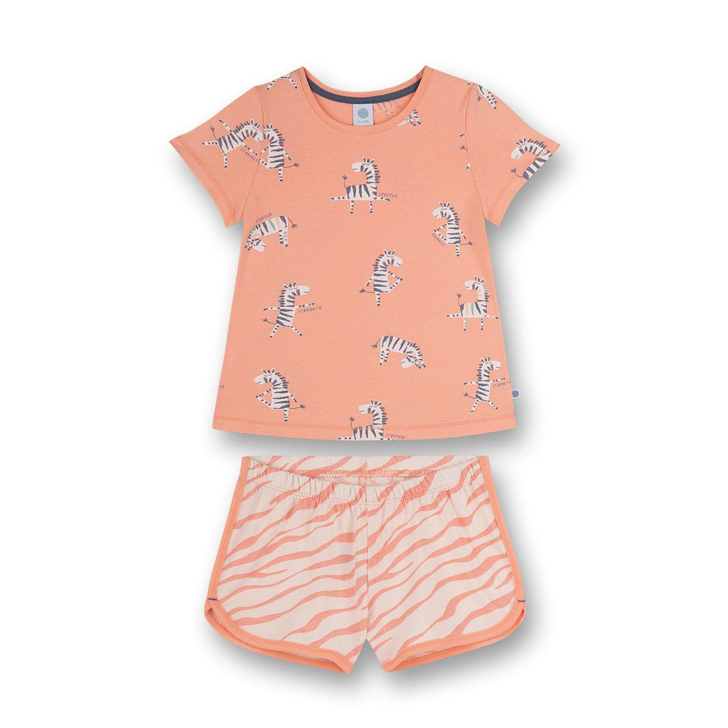 Pidžama za djevojčice Sanetta kratka ružičasta Yoga Safari 232718