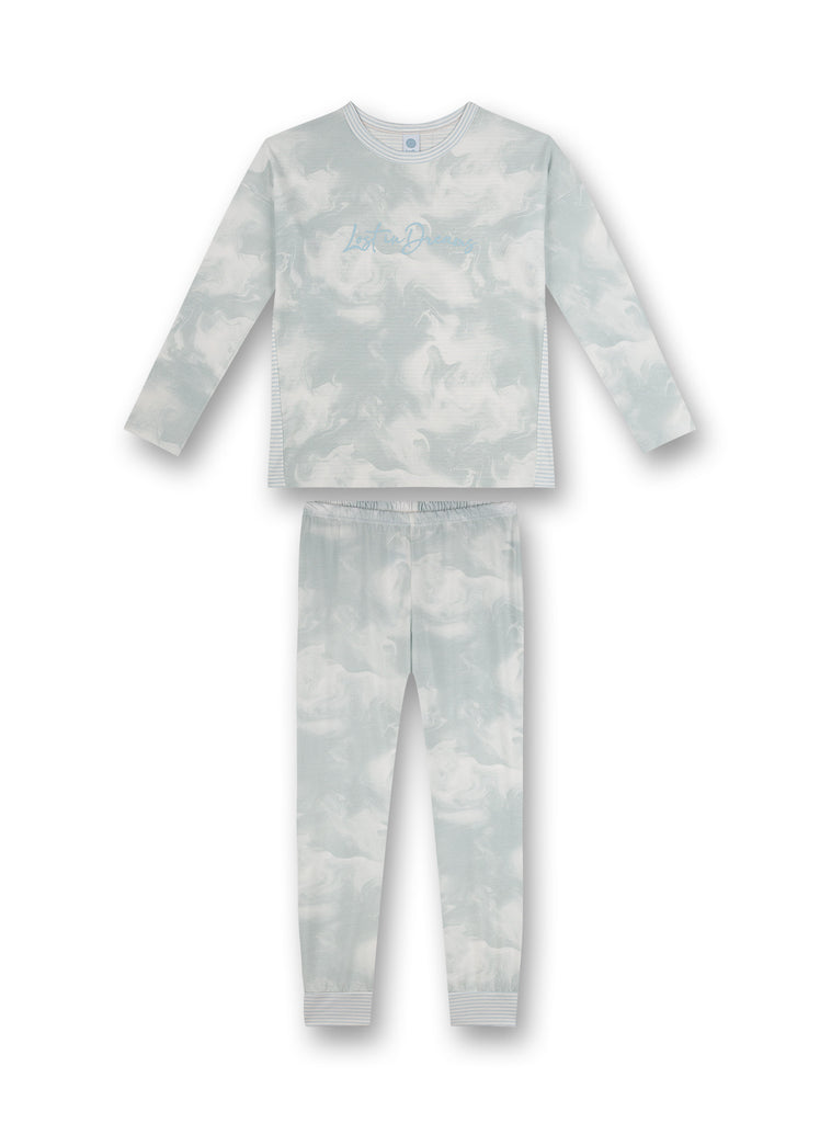 Pidžama za djevojčice Sanetta Light Blue Hummingbird 245219