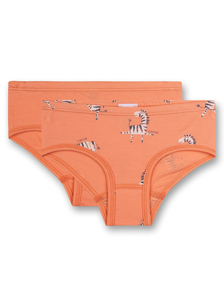 Sanetta  Mädchen-Hüftslip (Doppelpack) Rosa Yoga Safari 335547