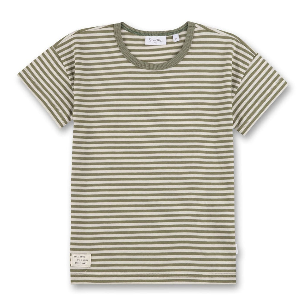 Sanetta T-Shirt unisex gestreift olive 10960