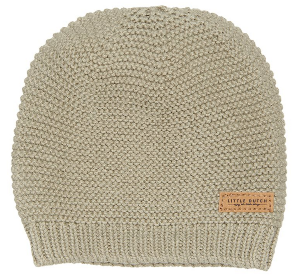 Cappello lavorato a maglia bambino Little Dutch Oliva