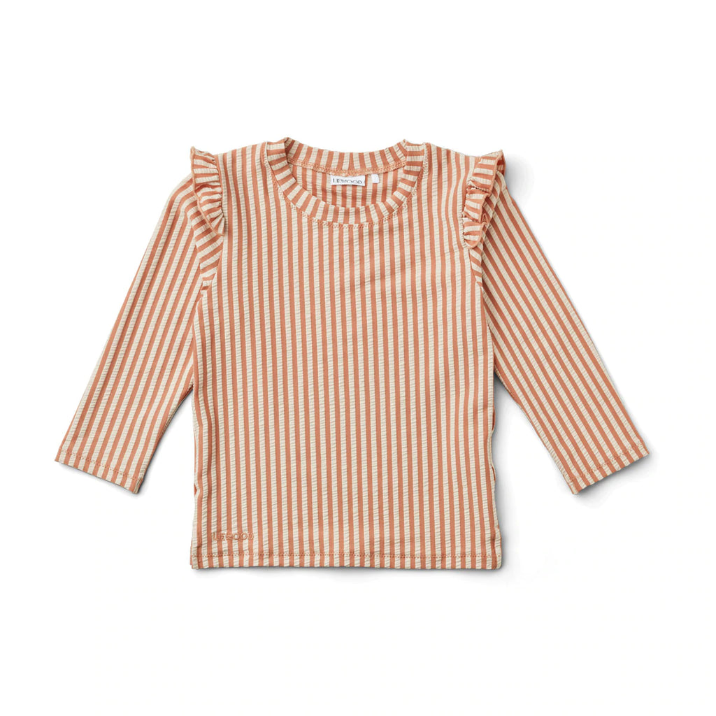 LIEWOOD - Swim Shirt Tenley Seersucker UPF 50+ Stripe Tuscany Rose Sandy