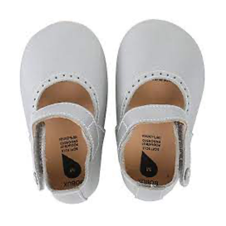 BOBUX - leather finches crawling shoes silver