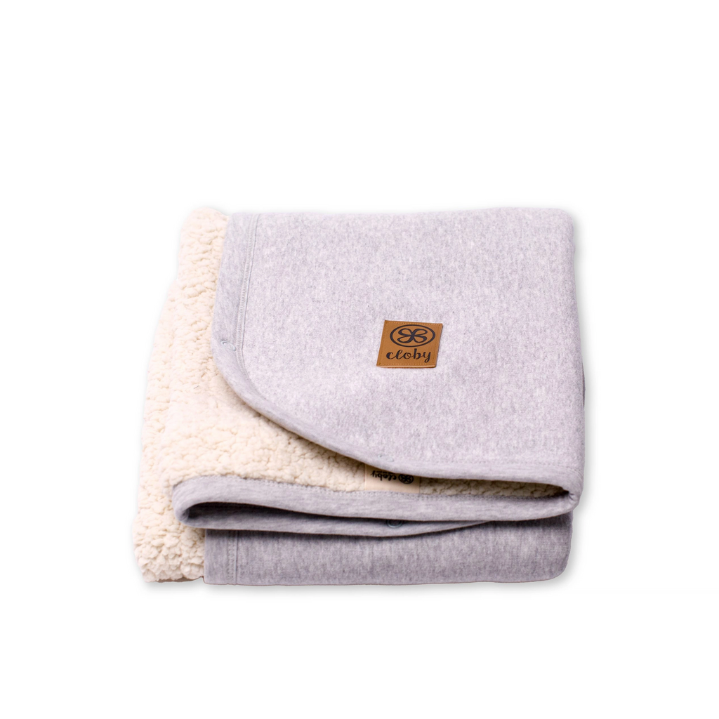 CLOBY - Coperta Teddy Grigio