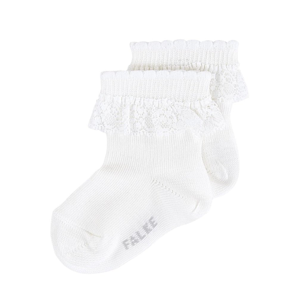 FALKE - Dječje čipkane čarape Romantično bijele