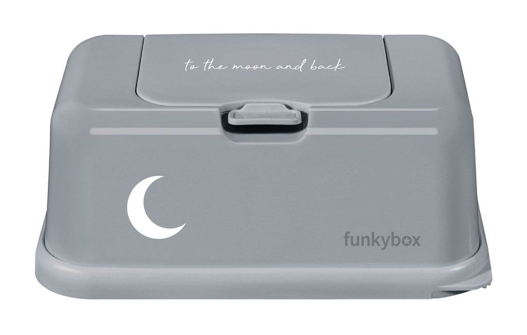 FUNKYBOX - Coffret Lingettes Humides Gris To The Moon