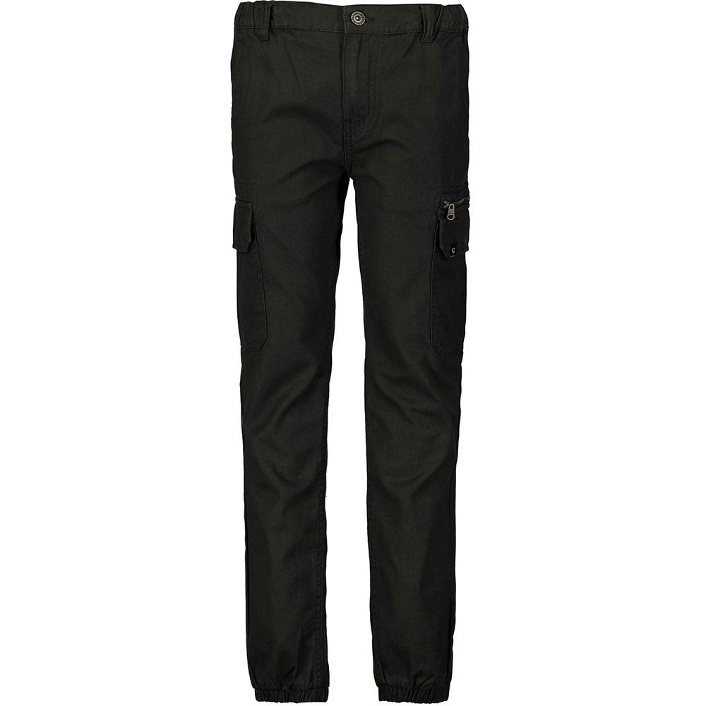 arcia Pantaloni cargo grigio antracite con bottoni e zip N23717
