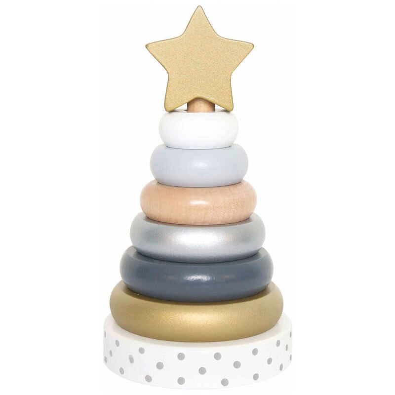 JABADABADO - Stapelturm Grau-Gold