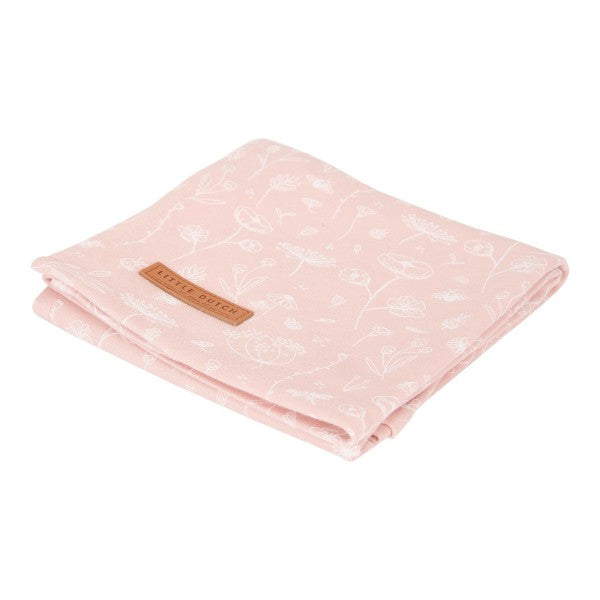 LITTLE DUTCH - Swaddle Wild Flowers Pink 120x120 cm TE50421050