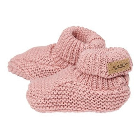 LITTLE DUTCH - Pantofi bebelusi tricotati roz
